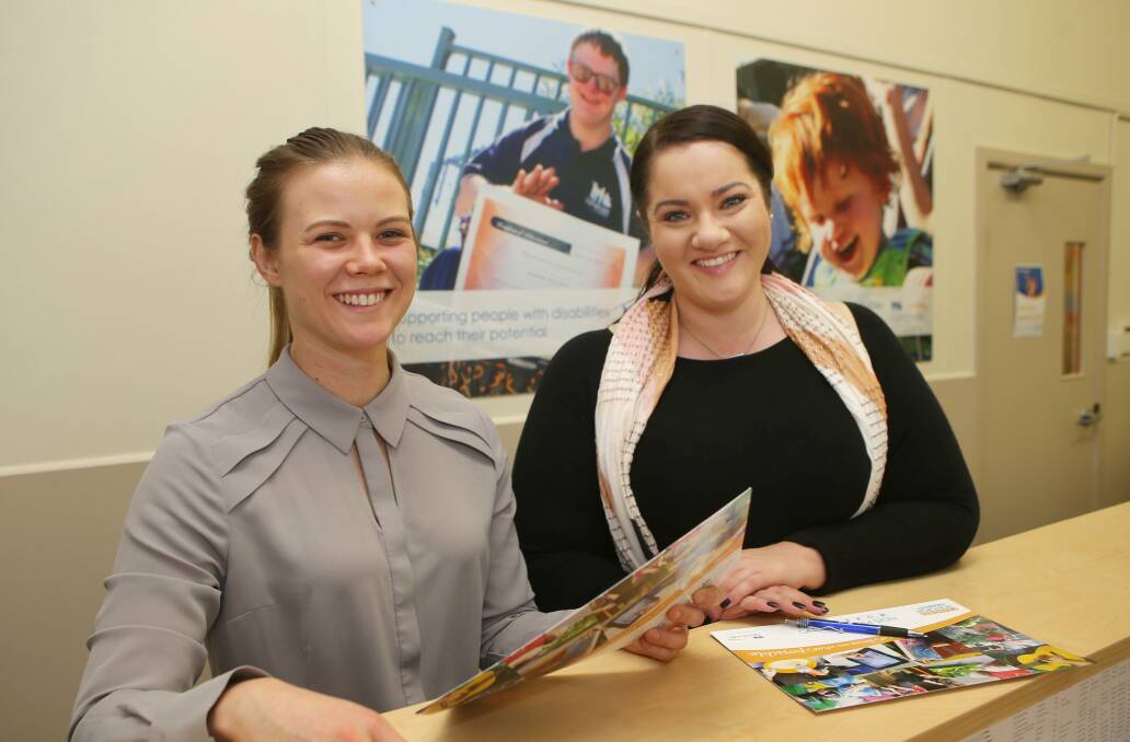 Jobs boom: Sylvanvale's Madeleine Gates and Leah Croft provide support for workers in the disability sector. Picture: John Veage
