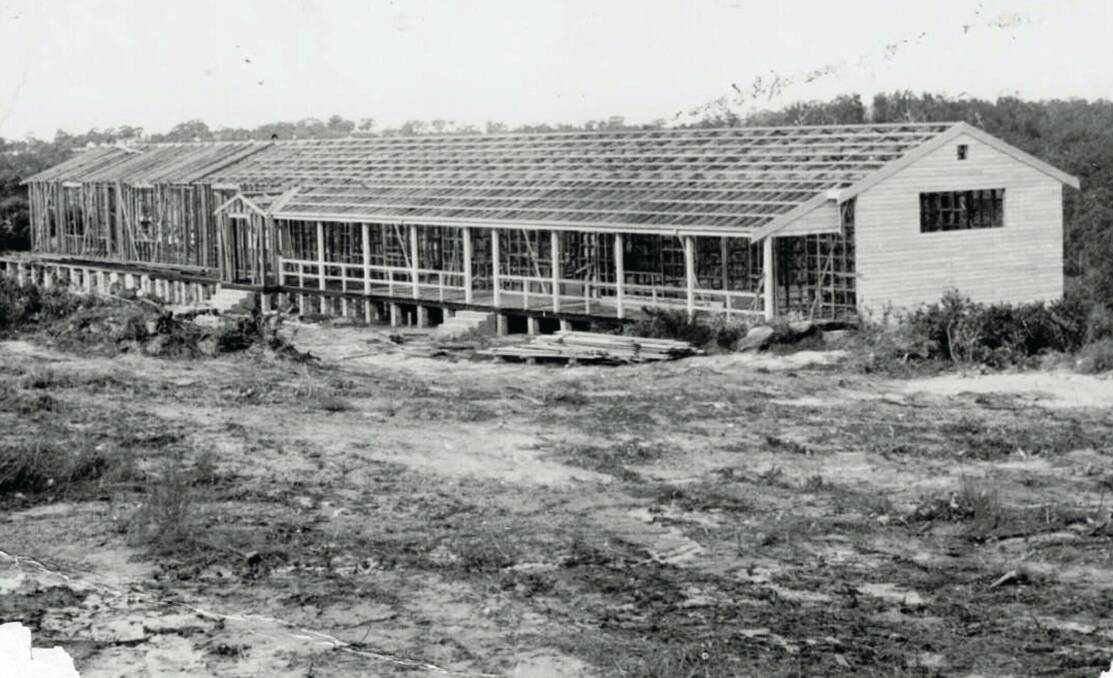 Built from scratch: The school's early beginnings in 1955. Picture: Gordon Dodd.