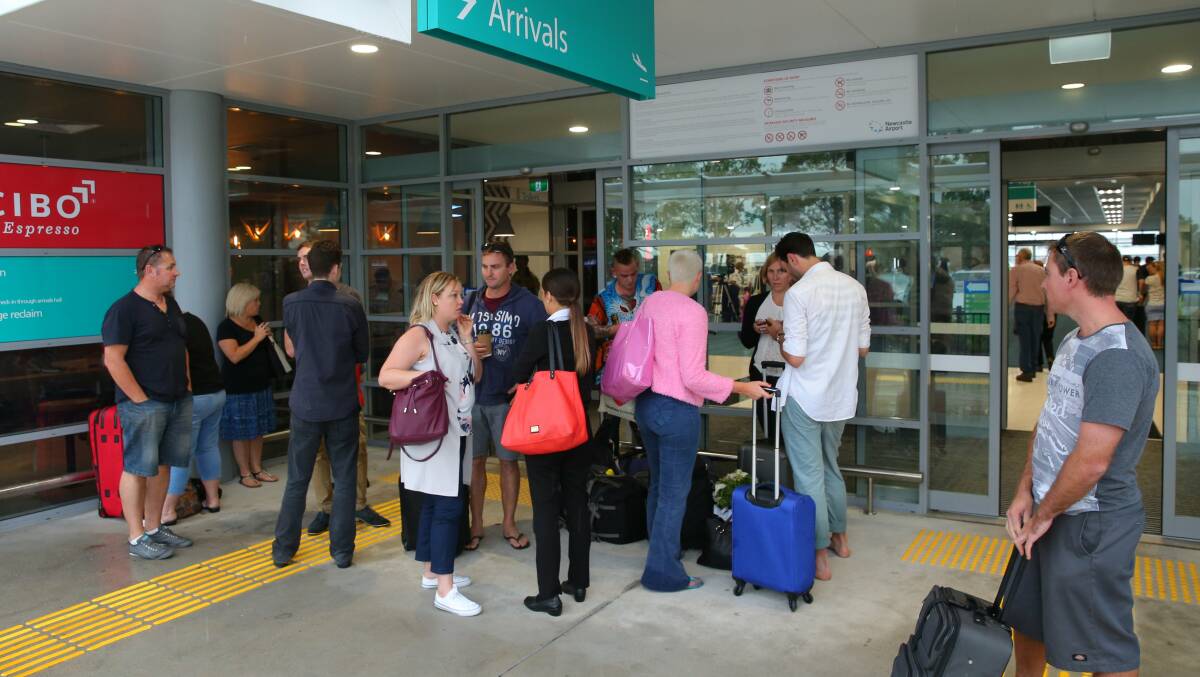 Passengers were forced to make other arrangements after flights were cancelled. Picture: Max Mason-Hubers