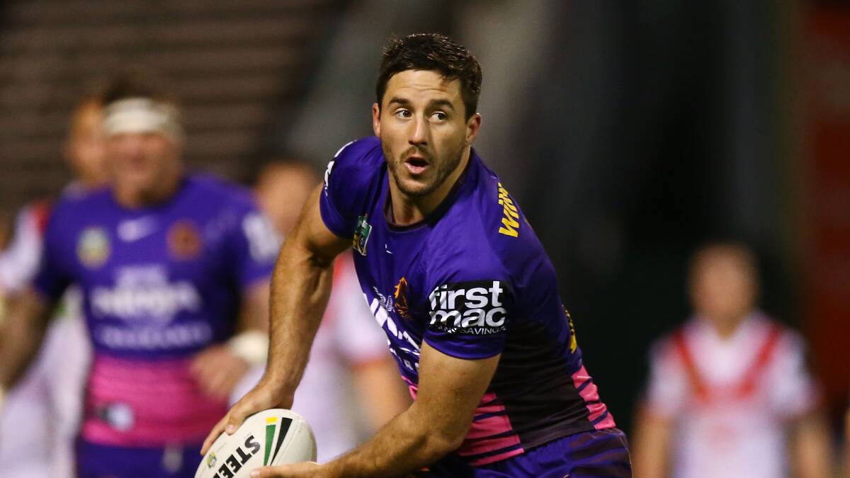 Ben Hunt in action against the Dragons at Wollongong last season. Pictures: Bradley Kanaris/Getty Images