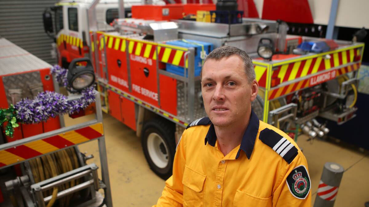 Plan ahead: Illawong Rural Fire Service Captain Mark Pryor is preparing for a busy Christmas season. Picture:John Veage