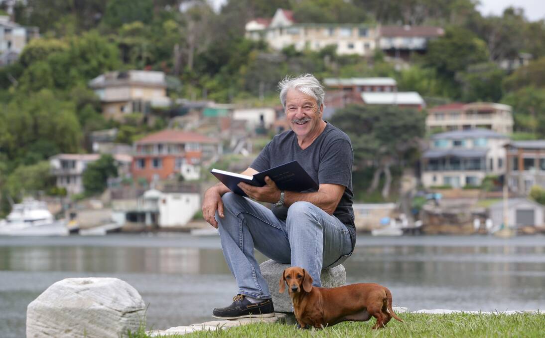 A better life: Shire resident Stan Muzica, 66, has written his memoir of fleeing Communist Europe as an 18-year-old and coming to Australia to build a new life. He is pictured with his dog 'Monkey'. Picture: John Veage