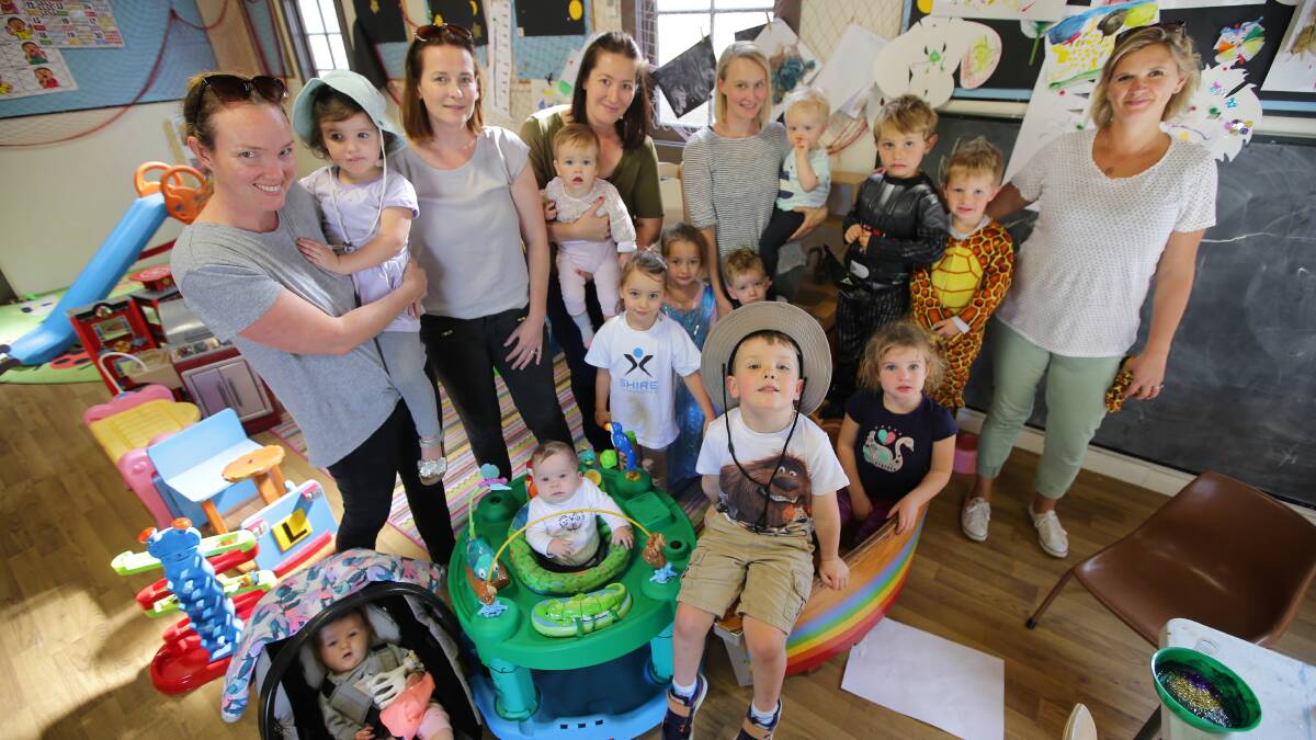 Where will the children play?: Parents and children at the Gymea Bay Children’s Resource Centre which Sutherland Shire Council has decided is surplus to requirements. Picture: John Veage
