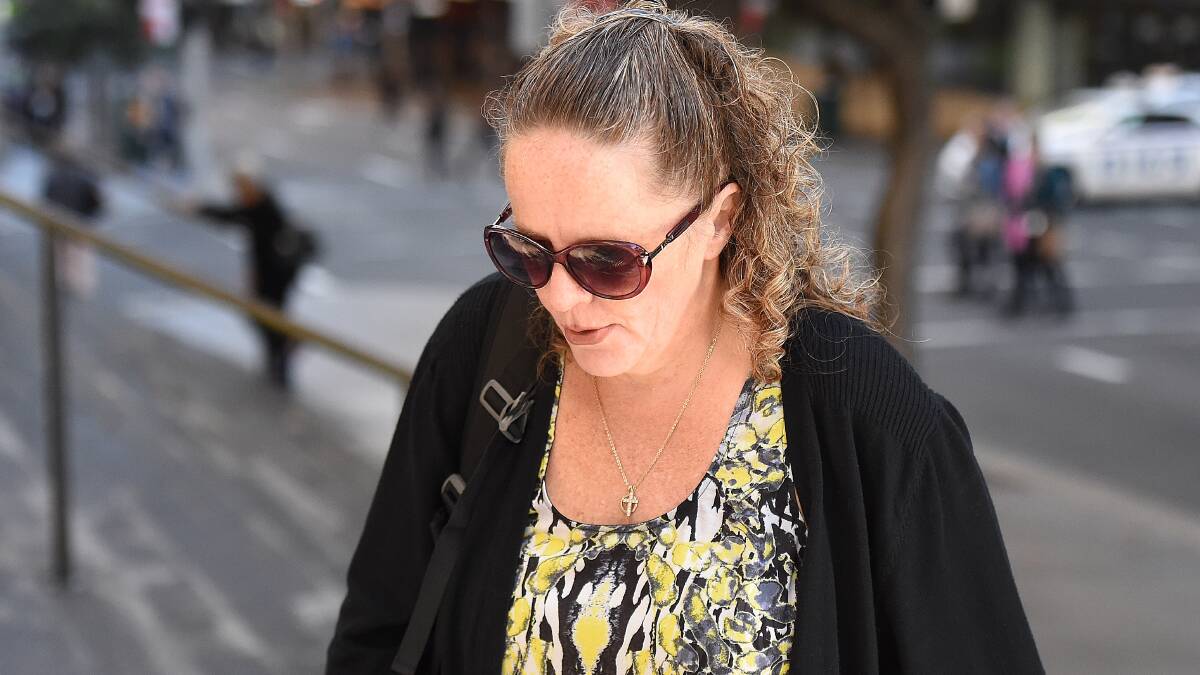 Trial: Sharon Yarnton arrives at the Darling Center Courts last week. Picture: Kate Geraghty