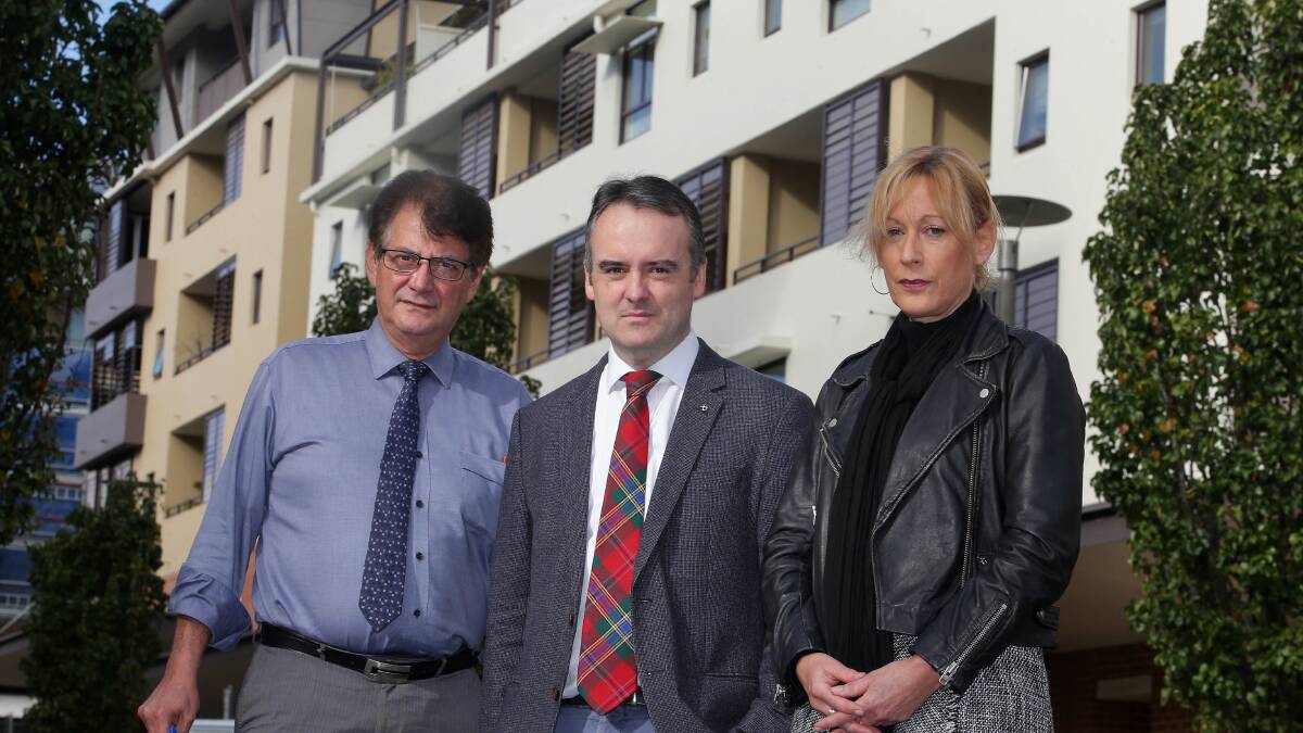 Disappointed: Former Kogarah councillors Nick Katris, Lachlan McLean and and Kathryn Landsberry. Picture: John Veage