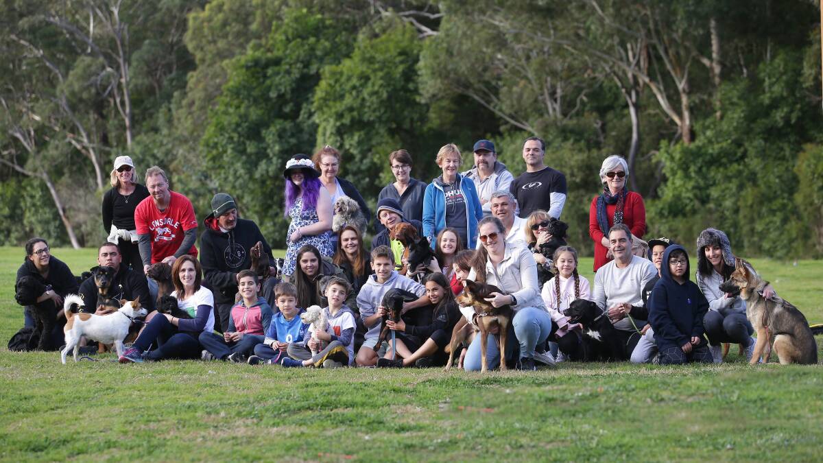Walk in the dark: Dog owners are asking Georges River Council to install solar lights in the off-leash area of their park. Picture: John Veage