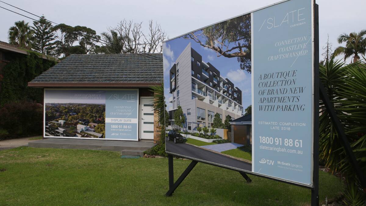 A new project being marketed in the medical precinct. Picture: John Veage