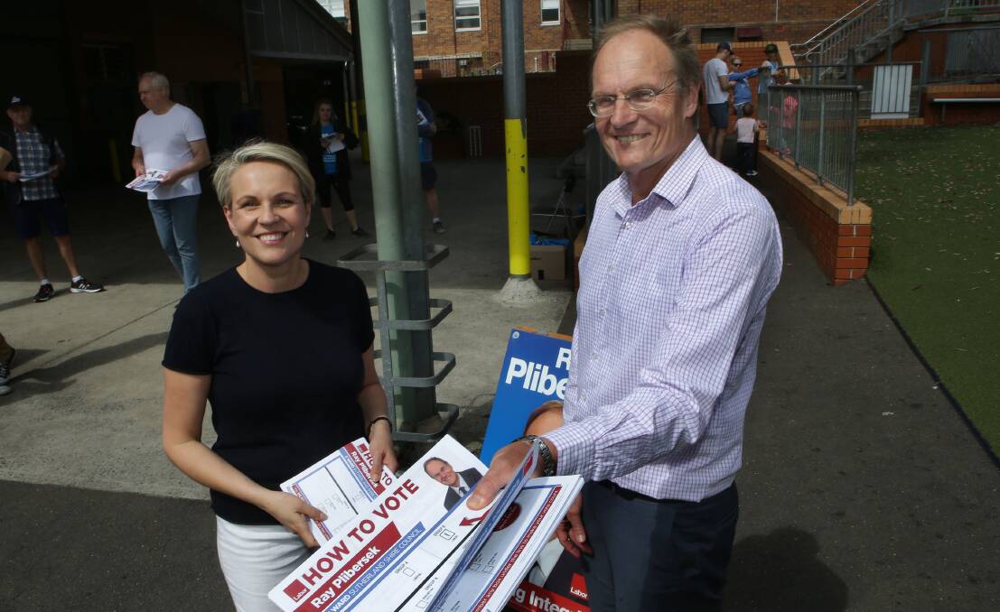 Labor newcomer: Ray Plibersek and sister Tanya, federal Deputy Opposition, at Oyster Bay Public School, where they were pupils. Picture: John Veage