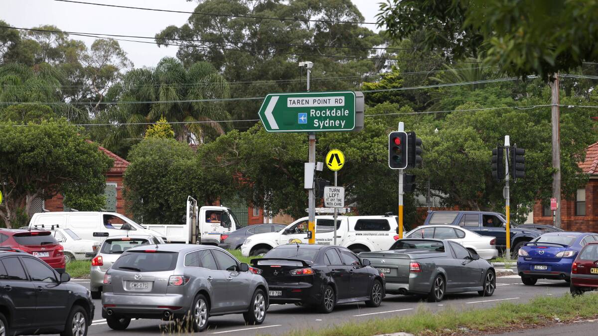 Upgrade plan: Intersection of Kingsway and Taren Point Road, Caringbah. Picture: John Veage