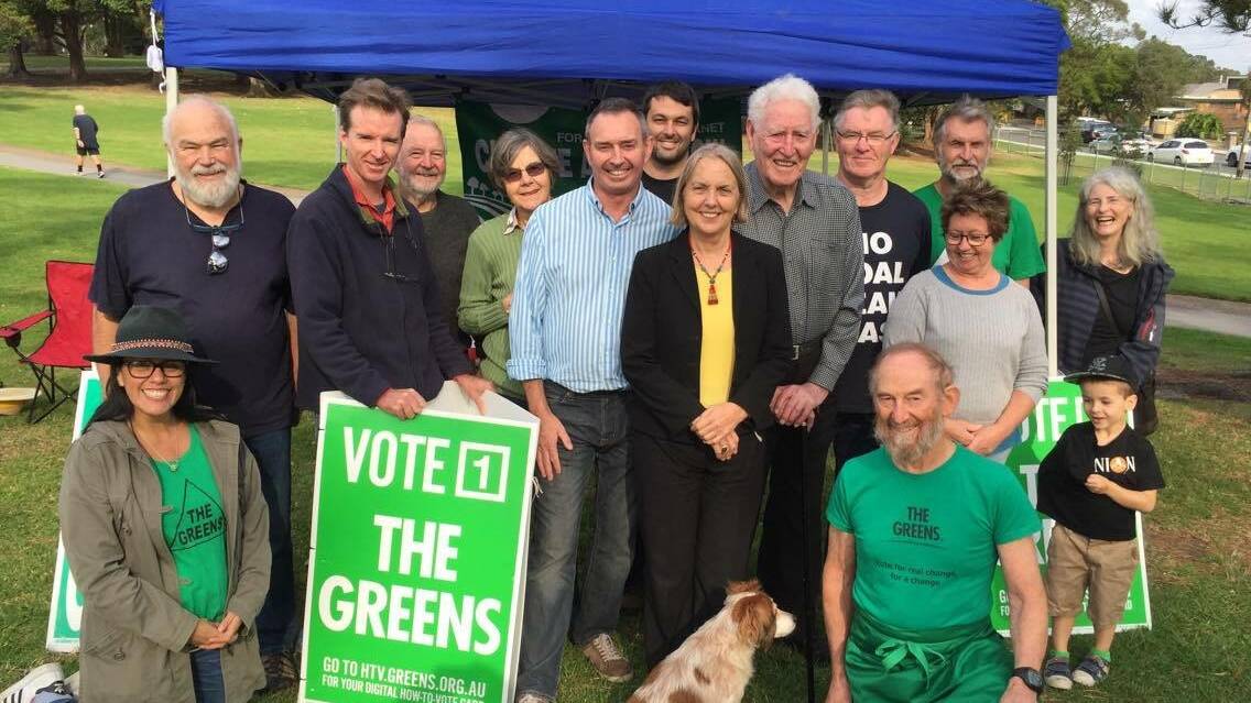 Green candidate: Campaign launch for Phil Smith in Cooper Street Reserve, Engadine. Picture: supplied 