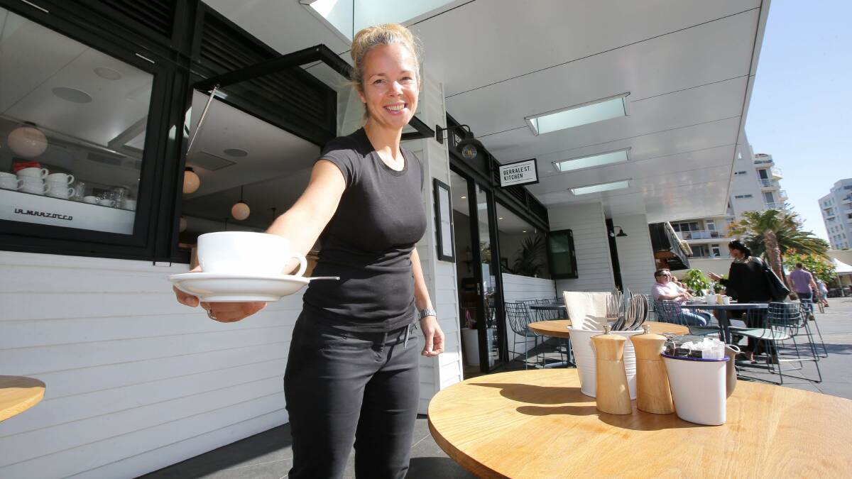 Extra hour application: Licensee and manager Emmy Ridge in the outdoor dining area of Gerrale Street Kitchen. Picture: John Veage