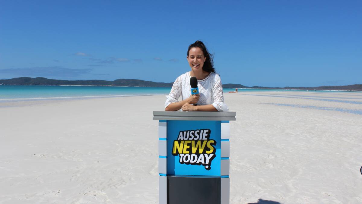 Teigan Nash filming in the Whitsundays. Picture: supplied
