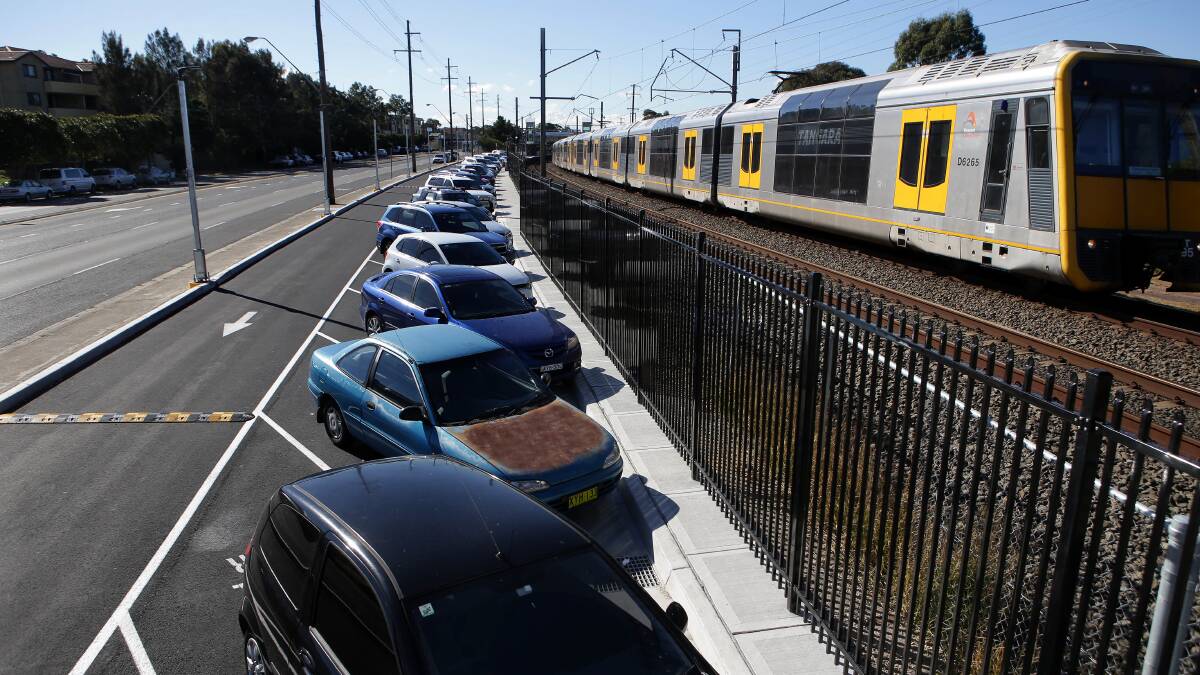 The new car park at Engadine station. Picture: John Veage