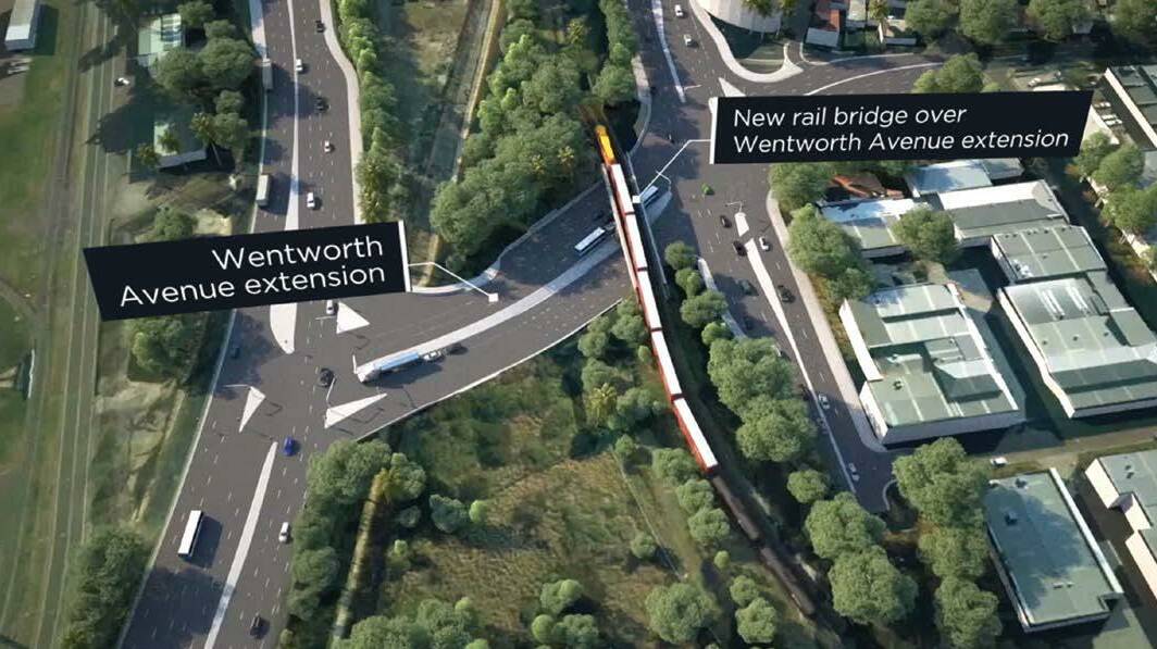New link: The rail level crossing will be replaced with a road underpass between General Holmes Drive, Botany Road and Wentworth Avenue. Picture: supplied