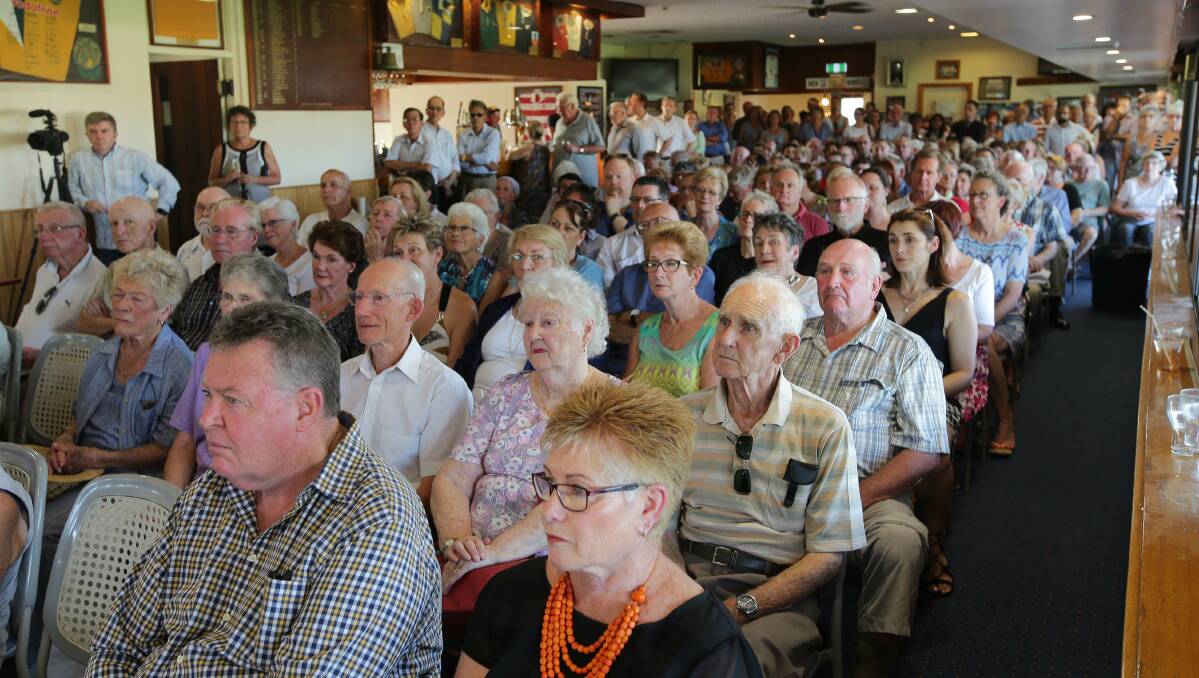 Community support: The committee hopes to show the public meeting on February 10, attended by more than 350 people, was not a "one off". Picture: John Veage