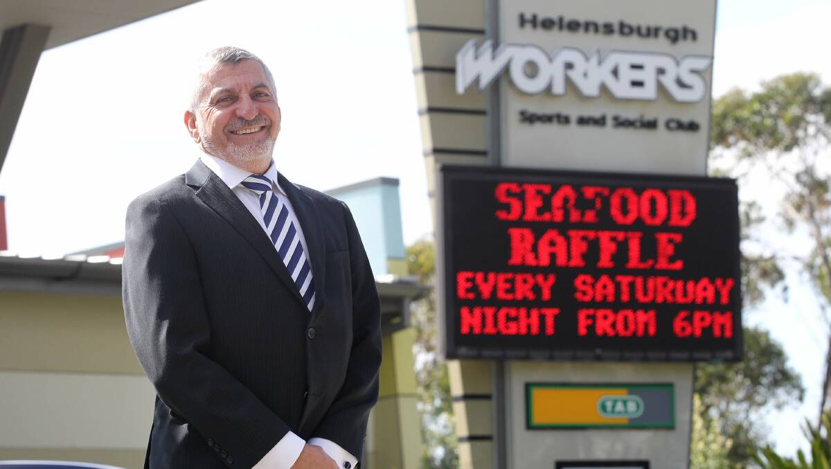 Tim McAleer at Helensburgh Workers Sports and Social Club, which became a satellite Tradies club in 2014.