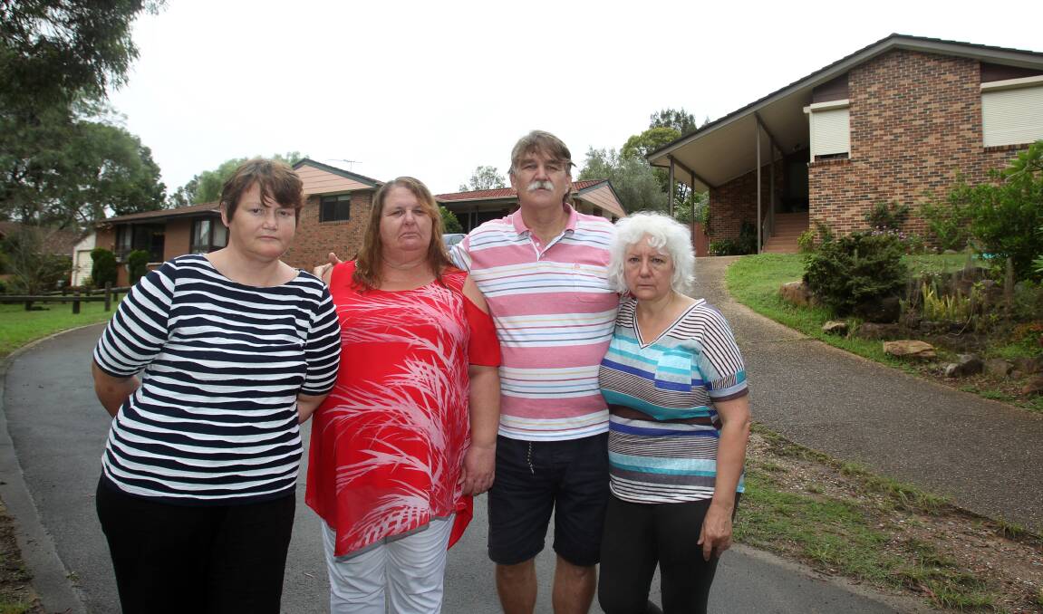 Speaking out: Michelle Surman (left), Kim Carlyon, Gary Surman and Tracy Opera say relocations are causing tenants great distress. Picture: Chris Lane