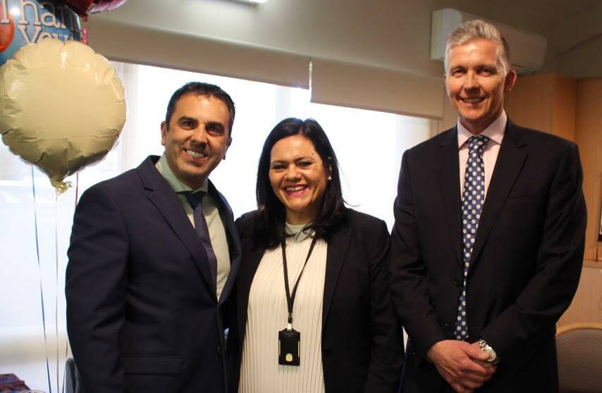 Mayor Carmelo Pesce, Diane Manns and Ben Fairfax at the opening. Picture: supplied