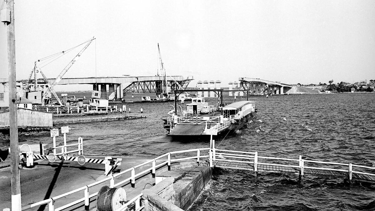 The bridge under construction in June 1964. Picture: George Lipman