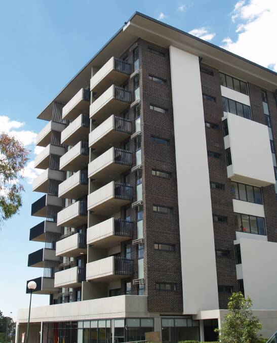 Sutherland project: Two old houses made way for the nine storey block, which has 46 units and two basement levels for parking. Picture: supplied