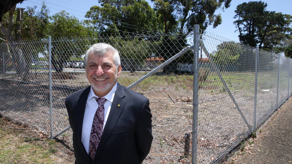 Tim McAleer next to the site where the club wants to build the childcare centre. Picture: John Veage