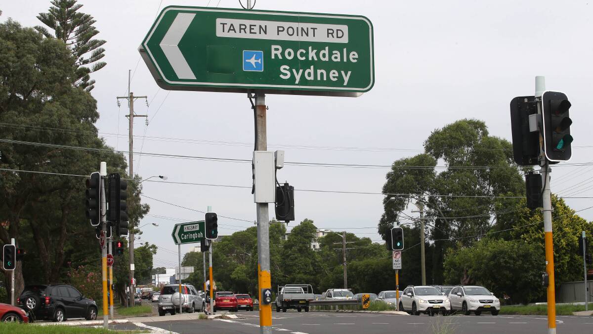 Upgrade plan: Intersection of Kingsway and Taren Point Road, where road widening is proposed to provide extra lanes. Picture: John Veage