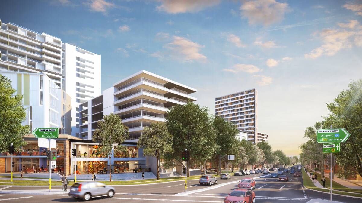 Artist's impression of development in the Arncliffe priority precinct. Picture: Department of Planning and Environment