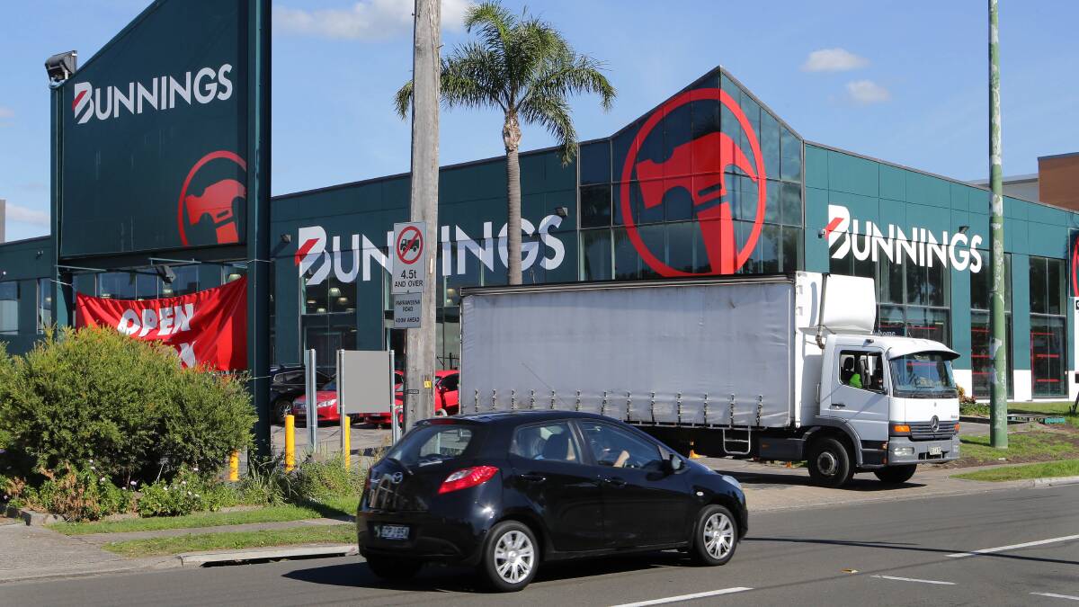 Vehicles leaving Bunnings will be permitted to run right into Parraweena Road. Picture: John Veage