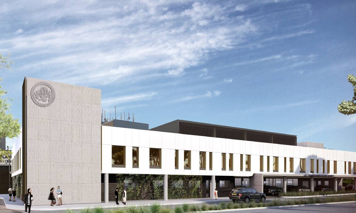 New block: Artist's impression of the new emergency department building at Sutherland Hospital, which will extend almost to the Kingsway. Image: NSW Health Infrastructure
