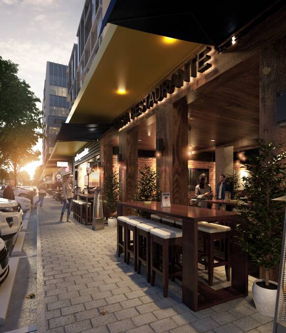 Artist's impression of eateries on the edge of the retail centre. Picture: supplied