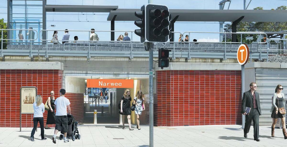 Another job starts: Artist's impression of how Narwee station will look when construction is completed in about 18 months. Picture: supplied