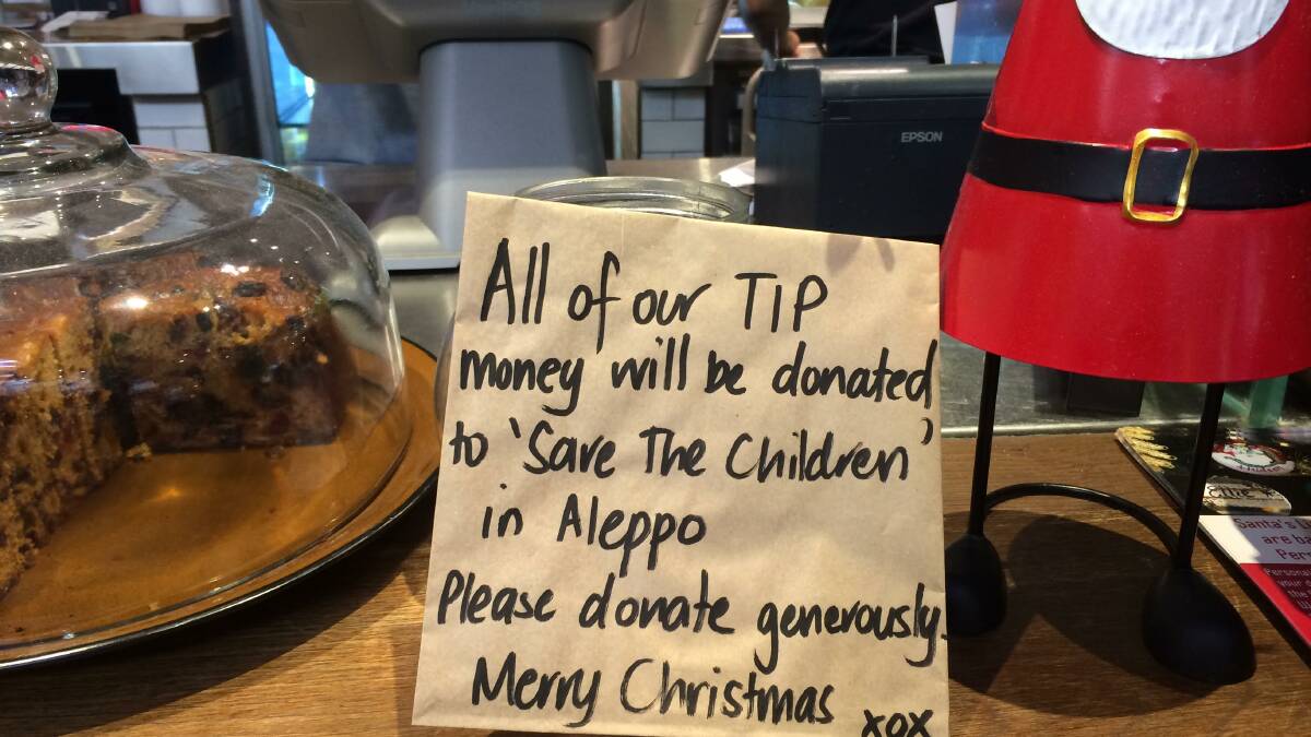 Cafe exceeds goal to help Aleppo children