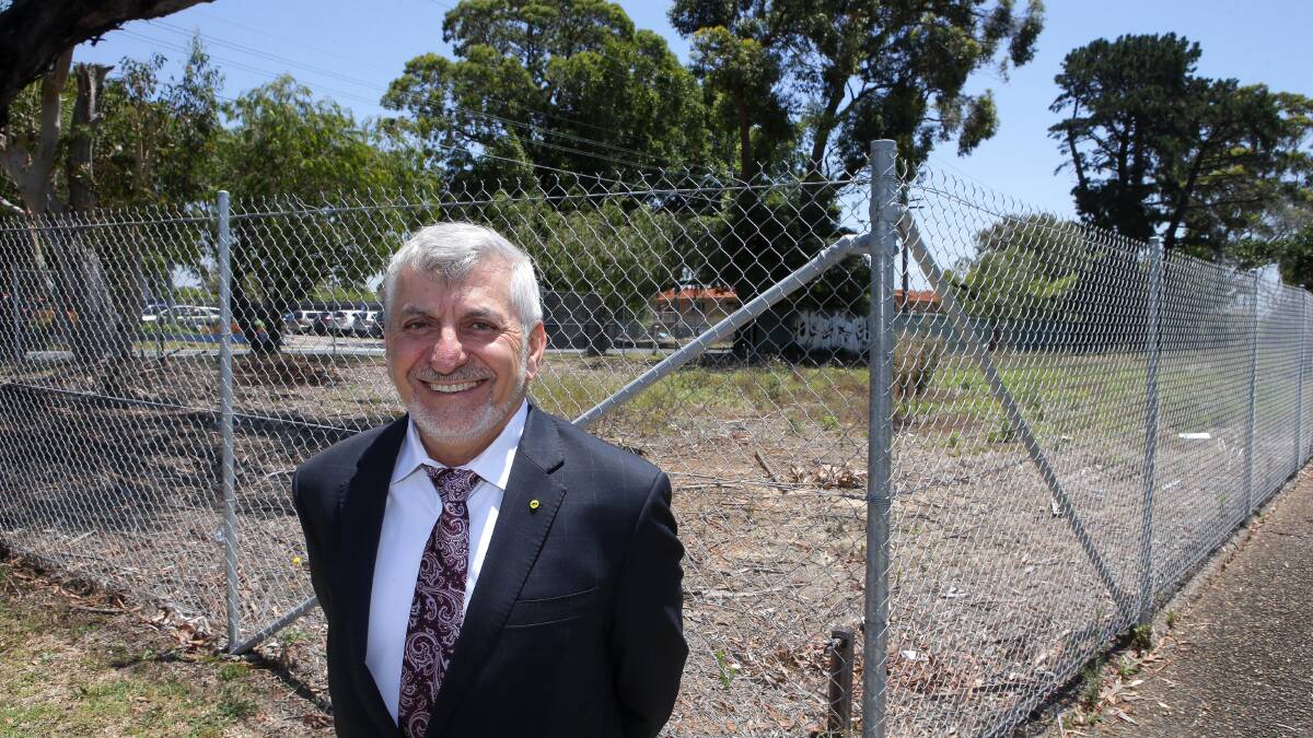 Tim McAleer next to the property where the club proposed building a childcare centre. Picture: John Veage