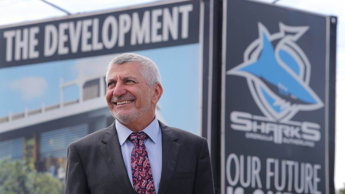 Another door opens: Tim McAleer on his first day in his new job at Sharkies Leagues Club. Picture: John Veage