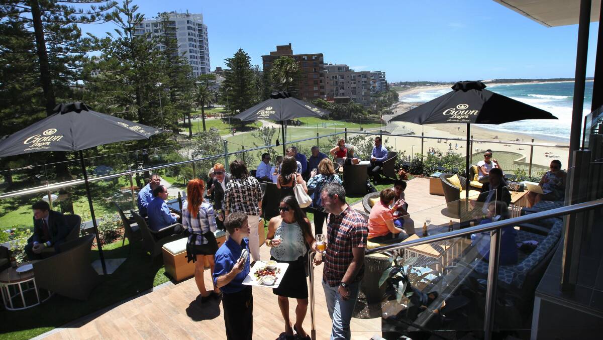 Awning proposed: The uncovered patio at Cronulla RSLMemorial Club. Picture John Veage
