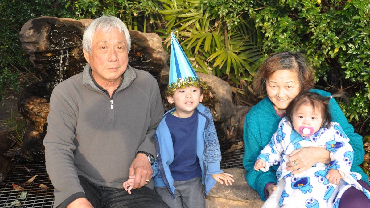 Noise concerns: David and Judy Yong, with grandchildren Tyler, three and Valerie, one.