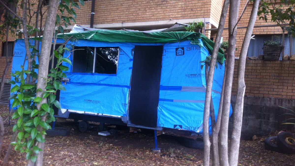 Housing NSW Miranda said the tenant intended to repair the caravan so that he could travel, but fell seriously ill. Picture: supplied