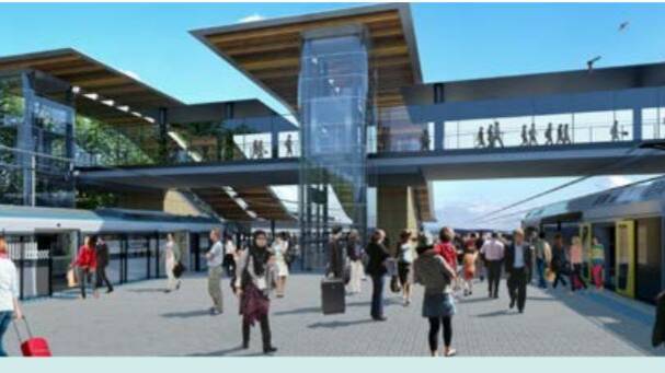 Artist's impression of a modern interchange between Metro and heavy rail. Picture: supplied