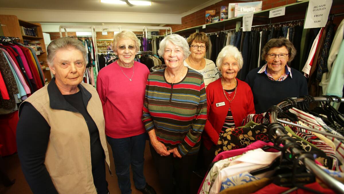 Saying goodbye: Volunteers at Second Chance op-shop: Judy Street (left), Robyn Stanton, Patsy Smallwood, Jan Fisher, Shirley Basterfield and Toni Stevens. Picture: Chris Lane