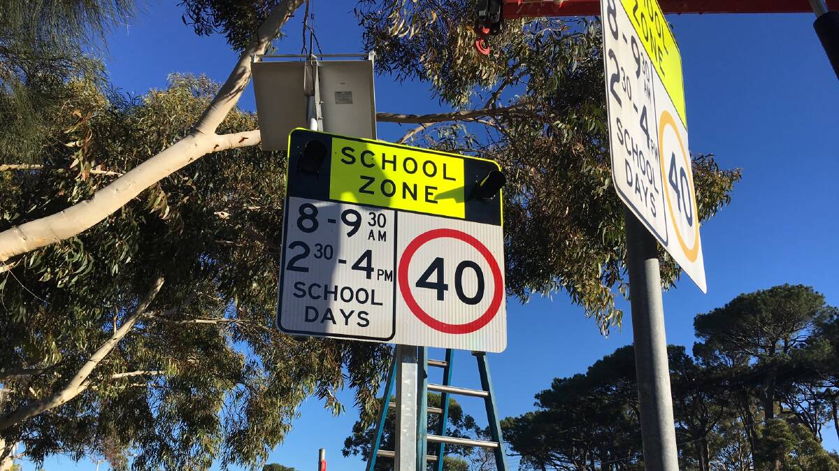 Installation of new lights at Taren Point Public School. Picture: supplied