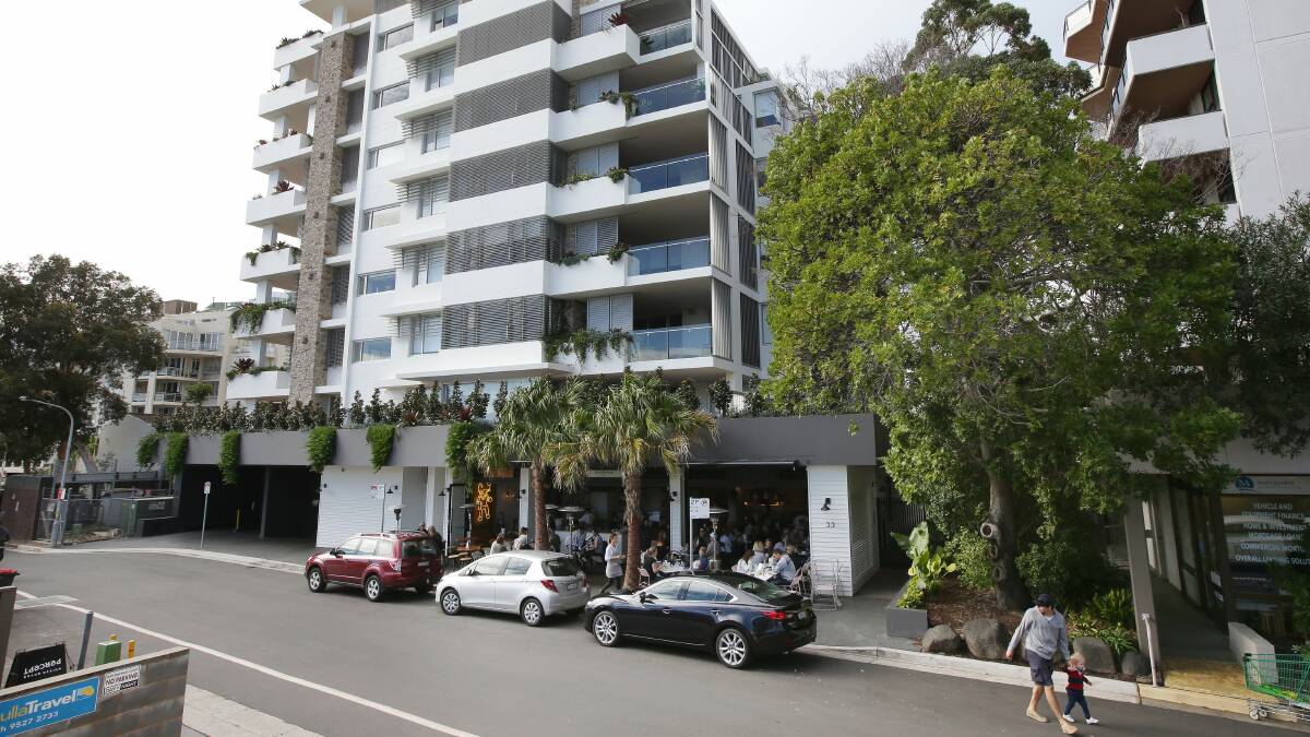 "Good development":  Councillor Pesce says the Sammut-built apartment block above cafes in Gerrale Street, Cronulla, "activated the area". Picture: John Veage