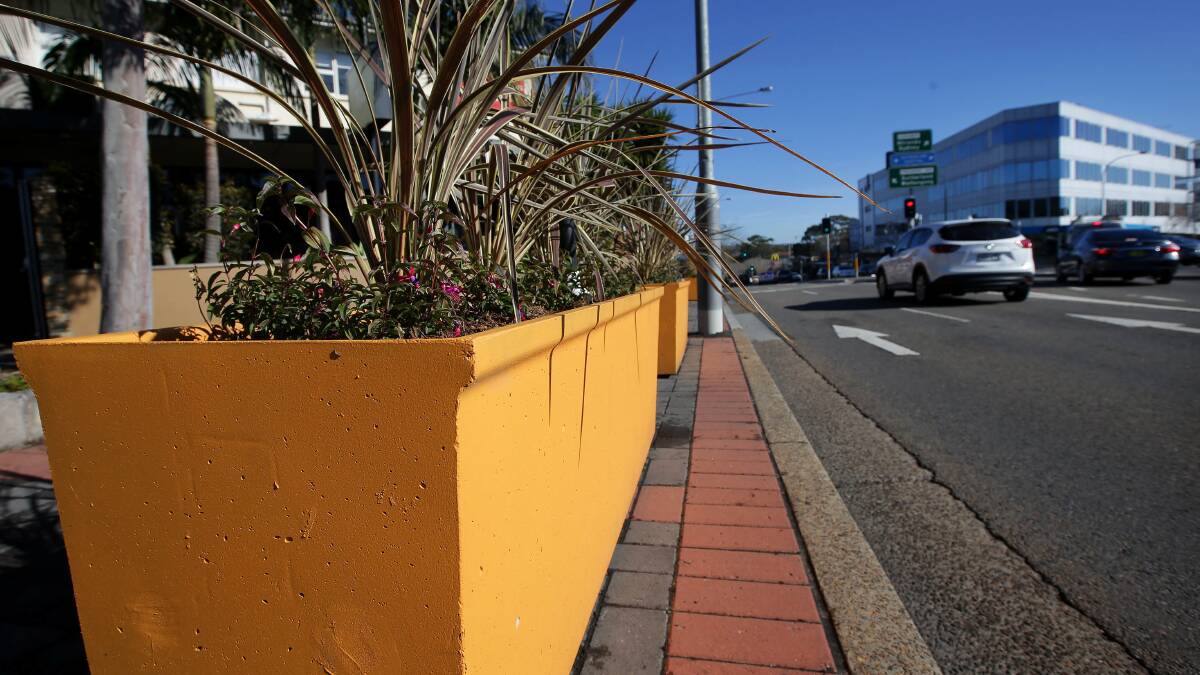 Planter boxes at Caringbah. Picture: John Veage