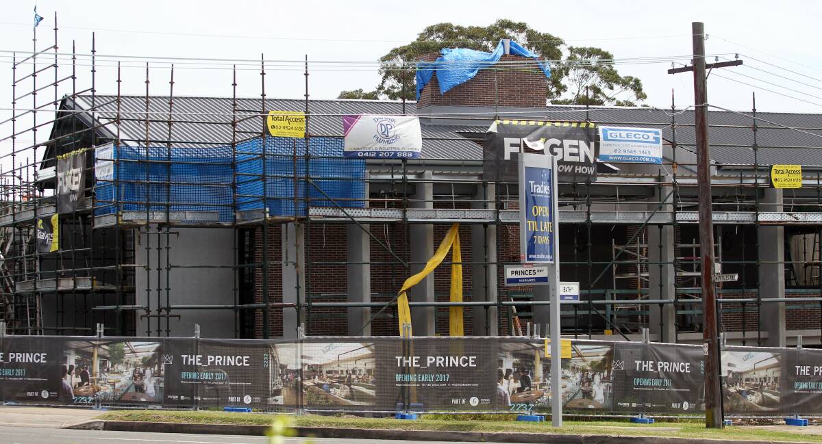 January opening: The Prince hotel on Princes Highway, Kirrawee, is diagonally across from the brick pit development, South Village. Picture: Chris Lane