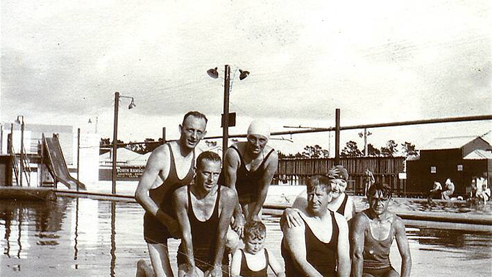 History recalled: Swimmers enjoying the baths in the 1930s.
