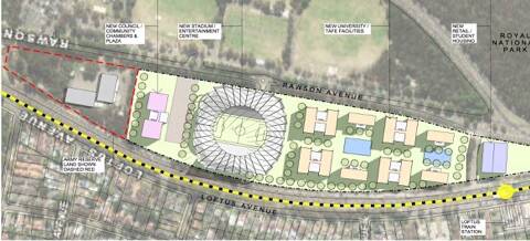 Indicative concept plan of Southern Football Stadium at Loftus, subject to stakeholder and community consultations. Picture: supplied