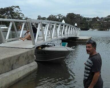 An unidentified boat owner has a problem at the upgraded Oatley Bay boat ramp. Picture: supplied