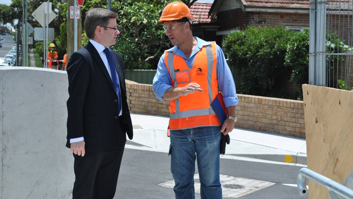 Mark Coure and Sydney Trains senior site manager John Koletsios. Picture supplied