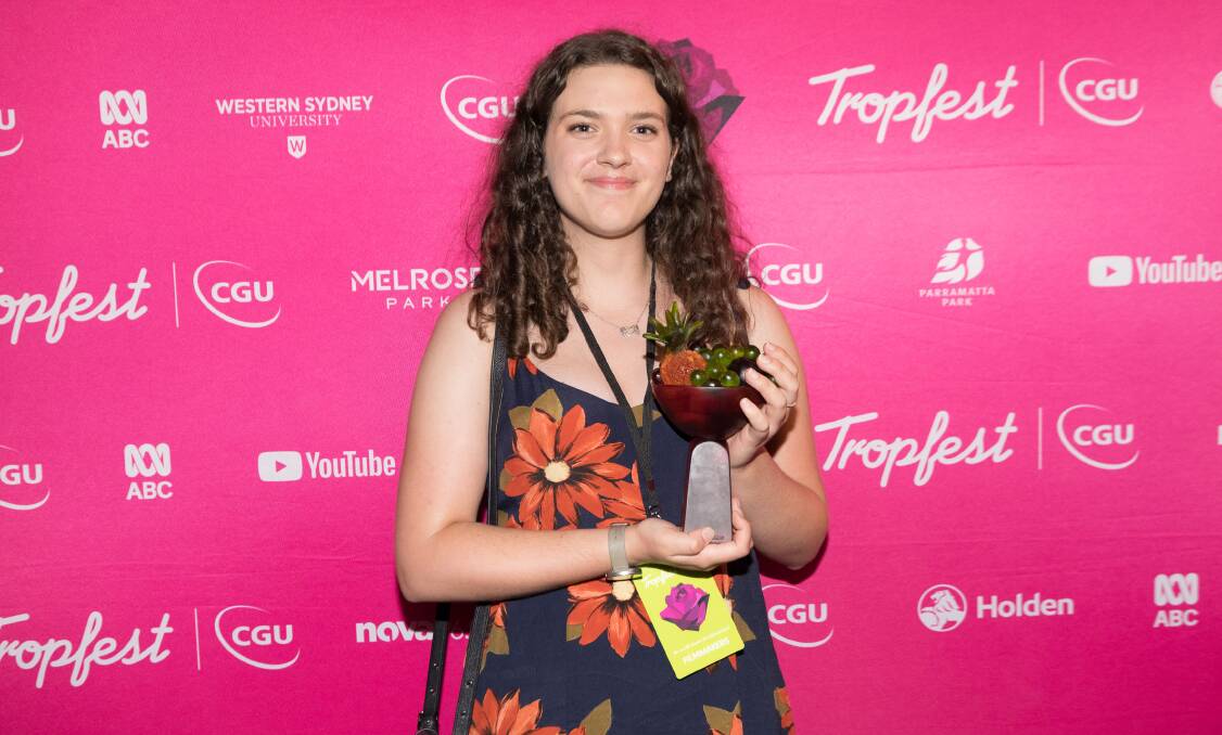 Greta Nash, 23, from Melbourne, was the overall winner of Tropfest Australia 2018 with her film Two Piece.