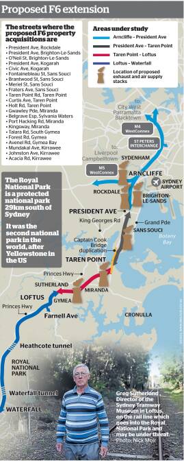 Route impact: The proposed F6 extension from Waterfall to St Peters.