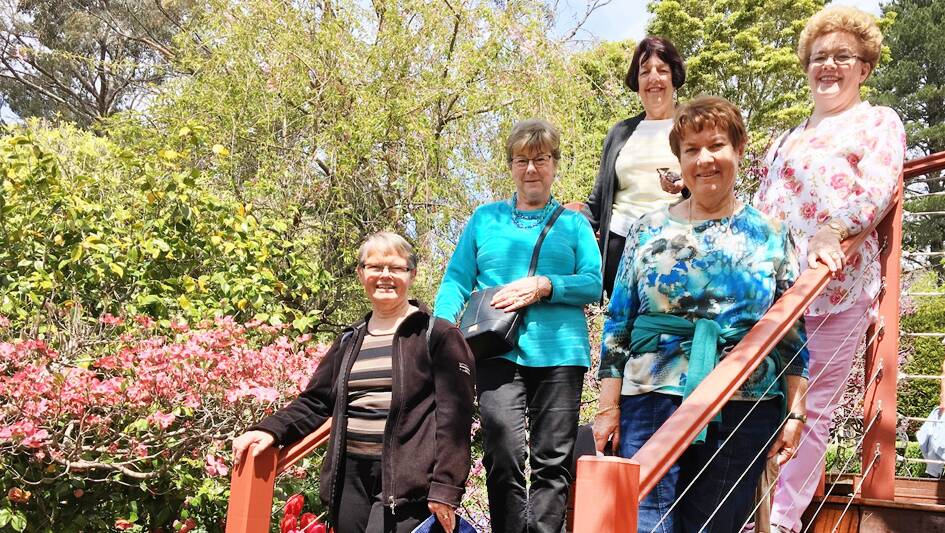 Life-long friends: the 70th birthday ladies at the Leura Garden Festival.